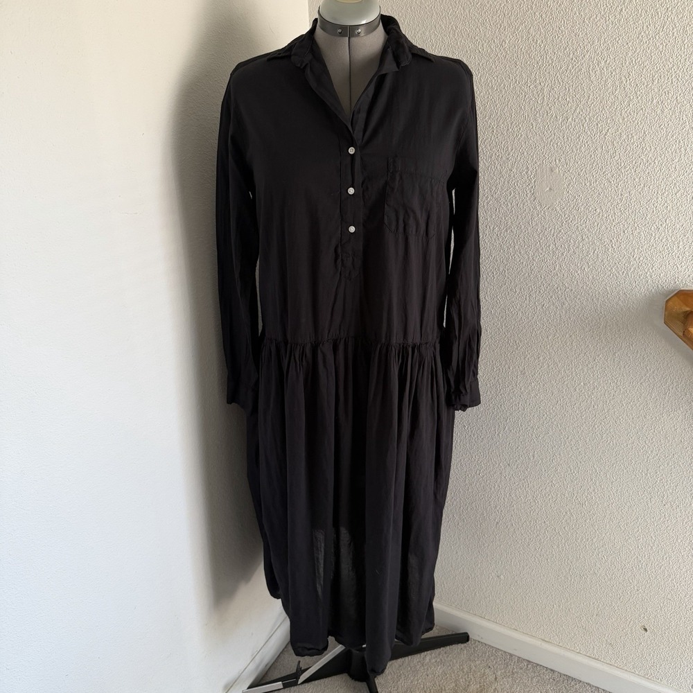 Frank & Eileen Grayson The Changemaker Dress Black Cotton Size 3/M Coastal Chic